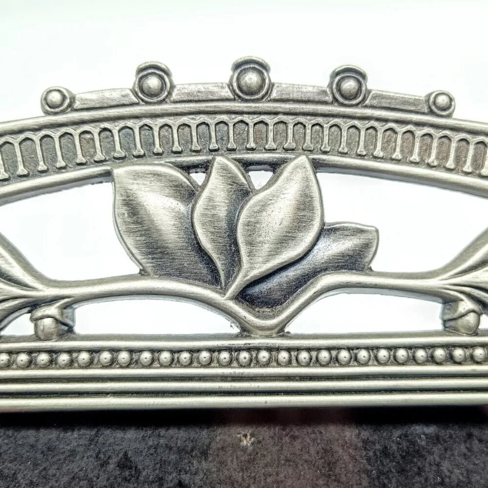 Vintage Weston Gallery Antique Floral Pewter Picture Frame
